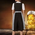 thumbnail image 4 of XIAOCHA Flared Dirndl Skirts for Women Dot Stripe Print Oktoberfest Midi Apron Dresses Party Bottoms,Light Gray,Sizes M, 4 of 8