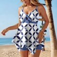 thumbnail image 5 of YTCAMLO Modest Tankini Swimsuits for Women Casual Two Piece Double Lined Swim Suit with High Waisted Short Slimming Bathing Suits, White L, 5 of 6