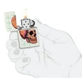 thumbnail image 4 of Zippo Cyber Skull Design White Matte Pocket Lighter, 4 of 6