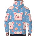 thumbnail image 7 of Wukai Cute Pig Flowers Print Men Hoodies Fleece Sweatshirts Long Sleeve Sweaters Pullover Fall Outfits Winter Clothes-Small, 7 of 7