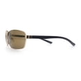 thumbnail image 6 of Mens 90s Rectangular Metal Rim Sport Wrap Arm Sunglasses Gold - Gold Mirror, 6 of 8