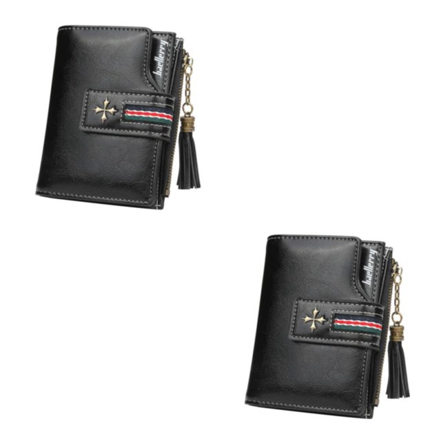 Guardurnaity Cartera de cuero portátil para mujer, monedero de almacenamiento plegable, bolsa de transporte para fiestas de viaje, compras, Type1 NO1