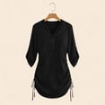 thumbnail image 6 of SAWOBUUN Womens Loose Dress V Neck Lace Trim Bathing Suit Cover up Summer Beach Casual Swimsuit Coverup, 6 of 6