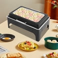 thumbnail image 2 of Chafing Dish, 9L Black Rectangular Chafer, 201 Stainless Steel, Alcohol Burner, Hydraulic Hinge Soft Close Lid, for Hotel Wedding Party, 2 of 11