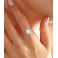 thumbnail image 2 of vylahjewellery 2 Ct Expensive Radiant Cut Moissanite Diamond Ring Wedding Halo Plated White Gold Anniversary Ring for Women, 2 of 4