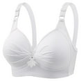thumbnail image 2 of White Push Up Bras for Women Lace Back Button Shaping Cup Adjustable Shoulder Strap Large Size Bra, 2 of 3