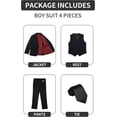 thumbnail image 4 of Boys' Formal Suit Set, with Suspenders, Double Vents, Adjustable Waist, 4 of 16