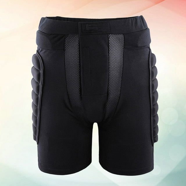 OULII Patins à Roulettes pour Enfants, Coussinets de Hanche, Pantalons de Hockey, Noir, Lot de 1