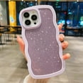 thumbnail image 5 of for iPhone 12 Pro Max Case Bling Glitter Curly Wave Frame Shape Soft TPU Shockproof Cute Phone Case for iPhone 12 Pro Max 6.7 Inch Women Girl Purple, 5 of 12