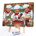 thumbnail image 3 of Cuadros Decorativos Tres Chefs cuadro sobre lienzo para pared pintura al óleo por números Kit póster decoración del hogar Ndcxsfigh Nuevos Originales, 3 of 9