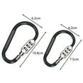thumbnail image 6 of Mightlink Bicycle Anti-theft Lock Carabiner Design Set Password Safety Aluminum Alloy Dazzling D-type Password Padlock Lock for Outdoor, 6 of 7
