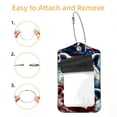 thumbnail image 2 of American Flag and Animals Square PU Leather Luggage Tags - 2 Pack with Privacy Cover and Stainless Steel Ring - Suitable for Travel, Backpack, Handbag - Suitcase Tags, Travel Tag, 2 of 7