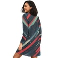 thumbnail image 2 of FORMRS Womens Long Sleeve Nightgowns Crew Neck Sleep Shirt Soft Pajamas Sizes S-3XL, Stars Abstract Lines, 2 of 8