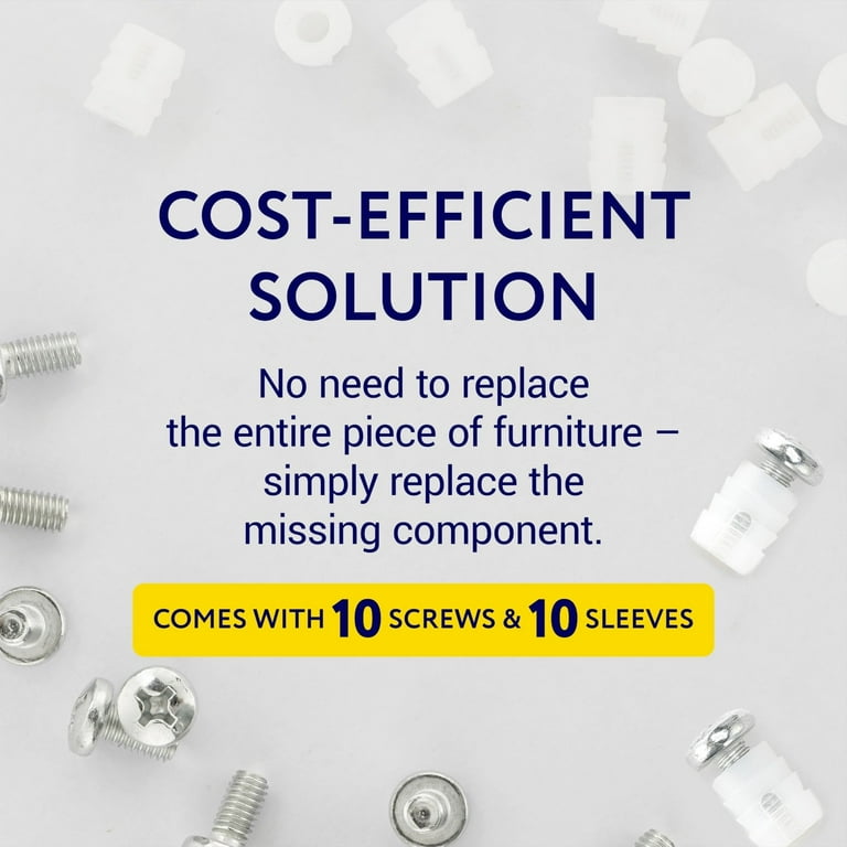 IMPRESA Bed Frame Replacement Screws & Sleeves – Compatible
