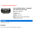 thumbnail image 2 of Front Left Wheel Cylinder - Compatible with 1958 Pontiac Star Chief, 2 of 2