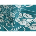 thumbnail image 4 of Ambesonne Flowers Quilted Bedspread Set 3 Pcs, Floral Romantic Beams, King Size, Petrol Blue Teal White, 4 of 5