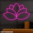 thumbnail image 3 of Craftnamesign Lotus Neon Sign, Store Shop Wall Art, Living Room Wall Decor, 3 of 5