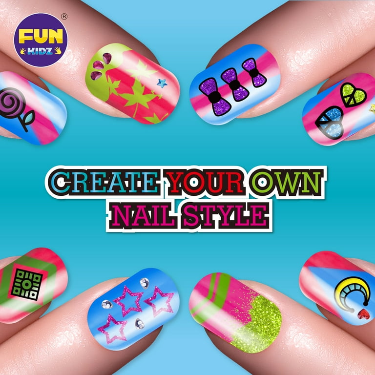 人形 nailah kit FunKidz Kids Nail Art Kit, 3 in 1 Nail Polish Pens Set, Glitter