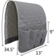 thumbnail image 2 of Organizador de apoyabrazos de sofá, sillón antideslizante, organizador de almacenamiento junto a la cama para sofá reclinable con 5 bolsillos para teléfono móvil, 2 of 5