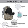 thumbnail image 4 of German Shepherd Dog and Footprint Backpack for School,Cute School Bag,Schoolbag with Adjustable Shoulder Straps & Padded Back,15.3"x11"x7.1".﻿, 4 of 6