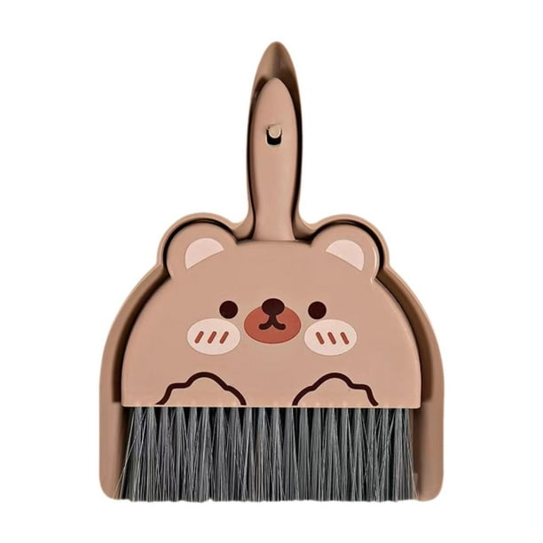 Juego de escoba y recogedor pequeño Cepillo de limpieza y recogedor Recogedor y cepillo compactos Marrón