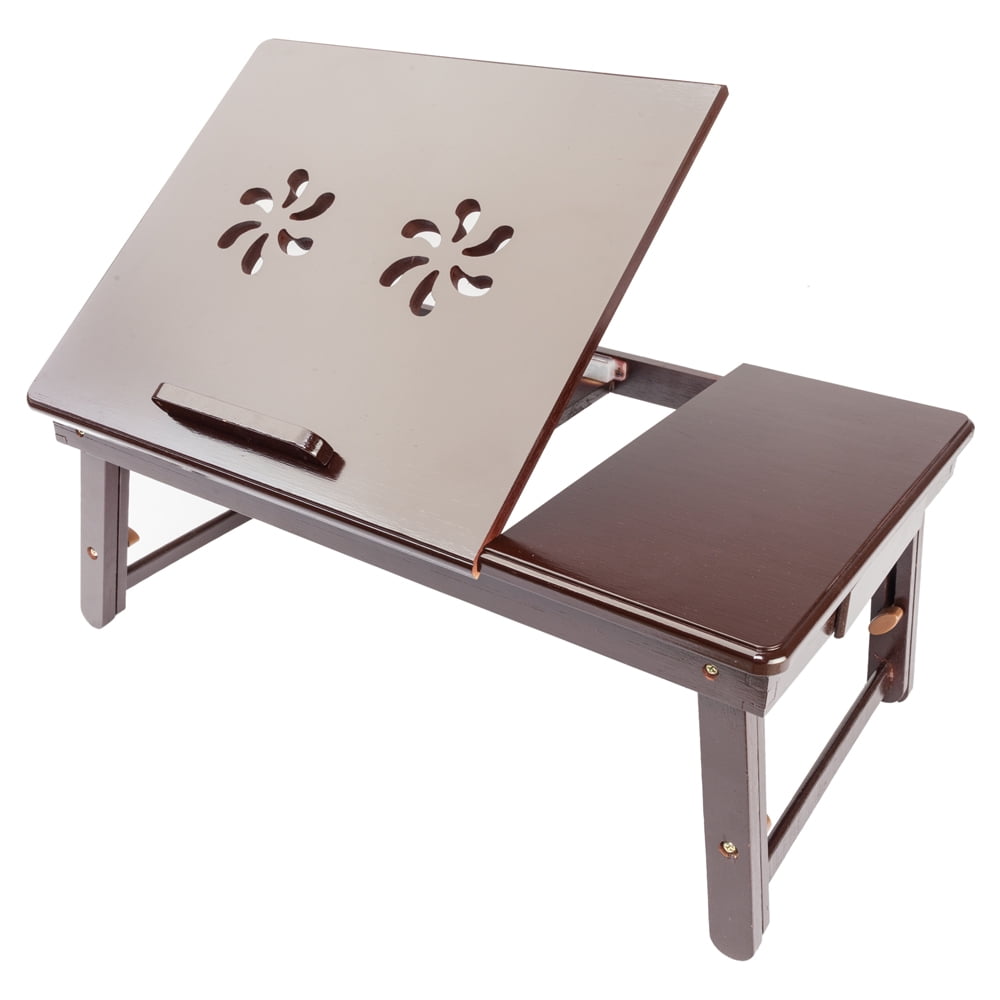 Private Jungle Retro Double Flowers Pattern Adjustable Bamboo Lap Desk Tray,Dark Coffee Private Jungle Retro Double Flowers Pattern Adjustable Bamboo Lap Desk Tray,Dark Coffee