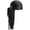 Black, variant on Silky Durag for Men Wave, Premium Satin Deluxe Du-rag with Long Tail Headscarf Elastic Wide Straps Black