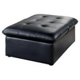 thumbnail image 2 of Furniture of America Kamala Faux Leather Tufted Futon Chair in Black, 2 of 6