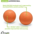 thumbnail image 2 of Champion Sports Lacrosse Balls: Official Size Sporting Goods Equipment for Professional, College & Grade School Games, Practices & Recreation - NCAA, NFHS and SEI Certified - 12-Pack - Orange, 2 of 3