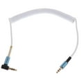 thumbnail image 2 of Miulika 3.5mm Auxiliary Audio Jack to Jack cable 90 Degree Right Angle for , white, 2 of 7