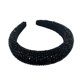 thumbnail image 2 of Sonducket Diademas con cuentas de cristal con purpurina, tocado de punto Flexible para el cabello, tocado para mujer, fiesta, colorido brillante Accesorio para el cabello Negro Sonducket AP010971-04B, 2 of 5