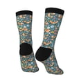 thumbnail image 5 of Uemuo Foxes and Birds in Forest Pattern Women's Crew Socks, Soft Durable Breathable Moisture-Wicking with Odor Control Cotton socks, 5 of 9