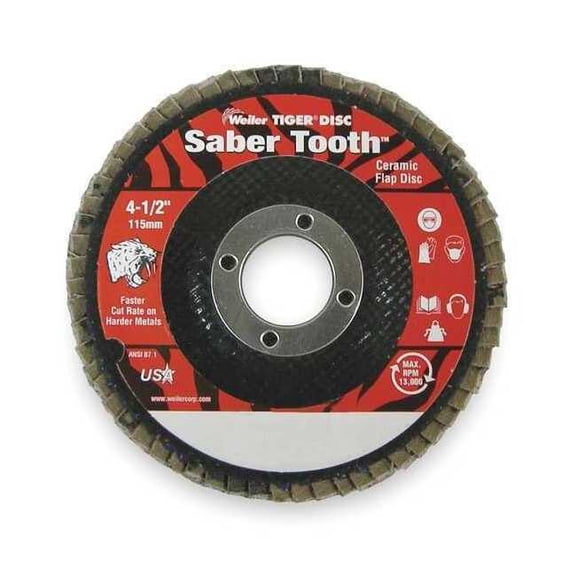 Weiler Arbor Flap Disc, 4-1/2, 36, Extra Coarse 98118