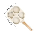 thumbnail image 3 of 4-Cup Nonstick Egg Pan - Divided Breakfast Skillet for Eggs, Pancakes & Bacon, Granite Coating & Heat-Resistant Handle, 3 of 6