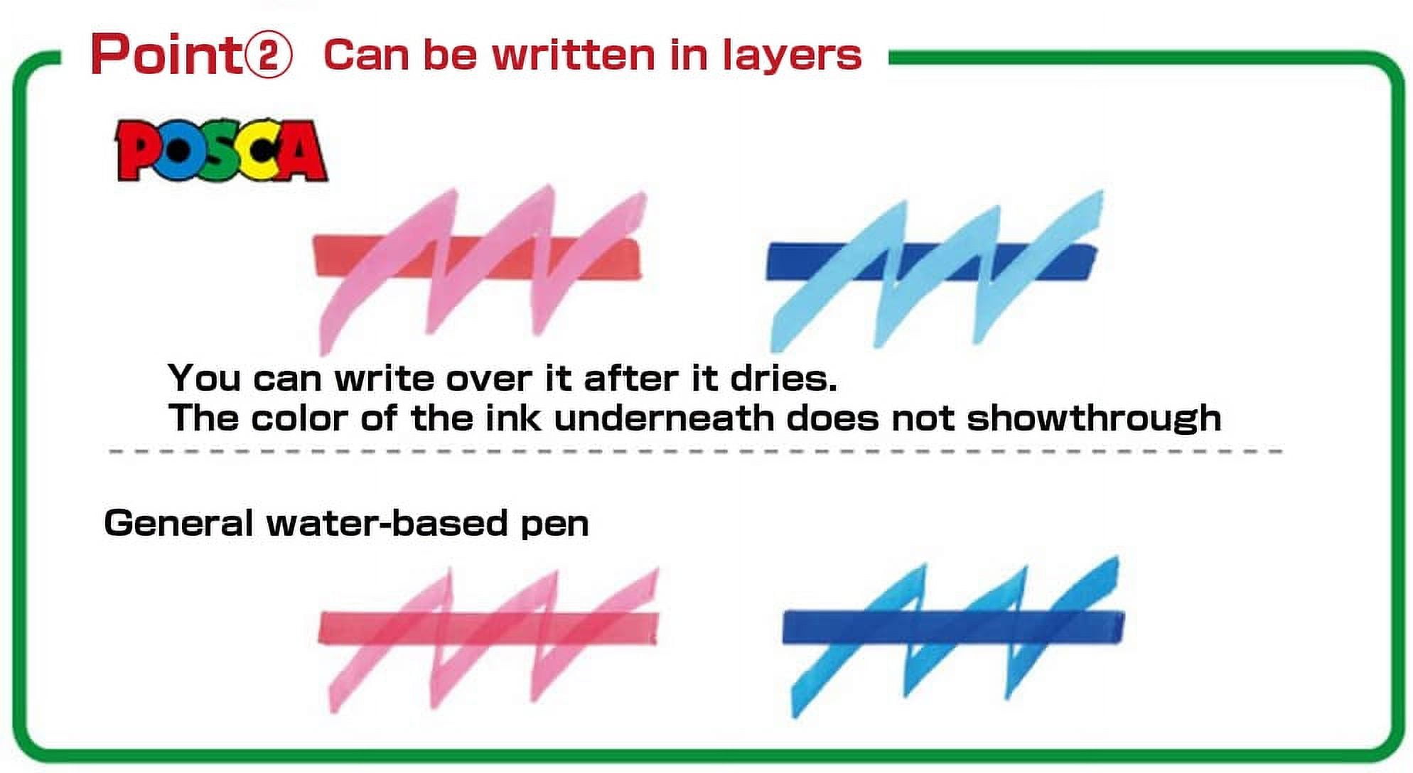 Posca Paint Marker Pen Extra Fine Point (PC-1M) 21 Colors Full Set with Original Box Japan Import
