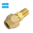 thumbnail image 4 of Uxcell G1/8 Male x 1/4" Male Brass Flare Tube Fitting Pipe Hose Fitting Adapter Connector, 4 of 6