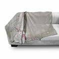 thumbnail image 3 of Wedding Soft Flannel Fleece Blanket, Abstract Wedding Ceremony Floral Ornament Designs Bride and Groom Celebration, Cozy Plush for Indoor and Outdoor Use, 60" x 80", Grey Black Pink, by Ambesonne, 3 of 6