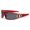 Red Black, variant on Sunglasses for Women and Men, Oversized Wrap Around Headband, UV400 Futuristic Visor Shades for Running, Cycling