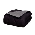 thumbnail image 2 of Lightweight Reversible 3-Piece Comforter Set All Seasons, Down Alternative Comforter with 2 Pillow Shams,Full/Queen Black/Gray, 2 of 5