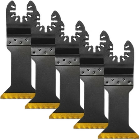 

Miuline 5PCS Titanium Oscillating Multitool Blades Long Cut Saw Blades Speed Cutting For Wood Metal Hard Material