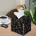 thumbnail image 4 of Renewold Modern Farmhouse Style Tissue Cover Holder for Nightstand Desktop Bats Spider Web Facial Paper Organizer Dispenser PU Leather Halloween Decoration, 4 of 5