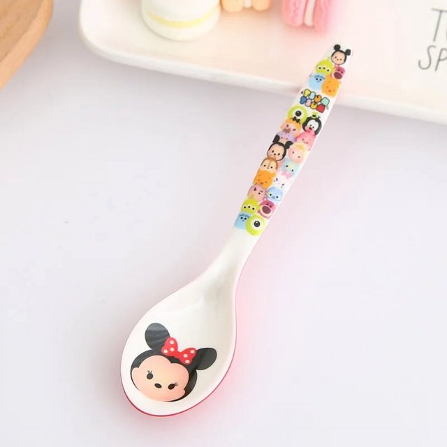 Cuchara de dibujos animados de Hello Kitty My Melody Littletwinstars, cuchara de plástico con mango largo para el hogar, lindos niños, bebés, aprende a comer, cuchara de alimentación