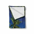 thumbnail image 2 of Tropical Soft Flannel Fleece Throw Blanket, Exotic Maldives Beach with Palms Paradise Coast Vacation Scenery, Cozy Plush for Indoor and Outdoor Use, 60" x 80", Fern Green Turquoise, by Ambesonne, 2 of 6