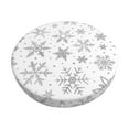 thumbnail image 1 of Balery Snowflake Minimalist Fundas de asiento para taburete de bar redondo de tela de terciopelo ajustables que protegen de arañazos y manchas para sillas de 14 a 17 pulgadas.-14 inch, 1 of 7