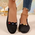 thumbnail image 5 of Daily Outing Comfortable Lightweight Dress Shoes Plus Size Shallow Cut Wide Width Spring Summer Black 7.5, 5 of 9