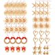 thumbnail image 2 of Decoraciones para árboles de Navidad, 56 piezas de decoraciones para árboles de paja, adorno de paja para árbol de Navidad, colgante de paja para árbol de Navidad, colgante de paja natural, 2 of 5