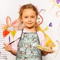 thumbnail image 3 of Maltese Dog and Flower Floral Kids Aprons for Girls and Boys,Adjustable Neck Strap Toddler Aprons for Kids Cooking Baking, 3 of 7