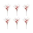thumbnail image 2 of 6-Pack Valentine's Day Artificial Heart Berry Stems – 13.8Inch Decorative Picks, Great for Home, Propose & Wedding Decor (Red-6PC), 2 of 5