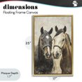 thumbnail image 4 of Stupell Industries Rustic Lodge Pair of Horses in Harmony Gold Floating Frame Canvas Art, 17 x 25, by Creative Studio, 4 of 8