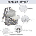 thumbnail image 2 of White Daisy Floral Artwork Student Backpack Adjustable Padded Straps and Chest Strap Water-resistant School Backpack with Large Capacity for Daily Use, 2 of 6